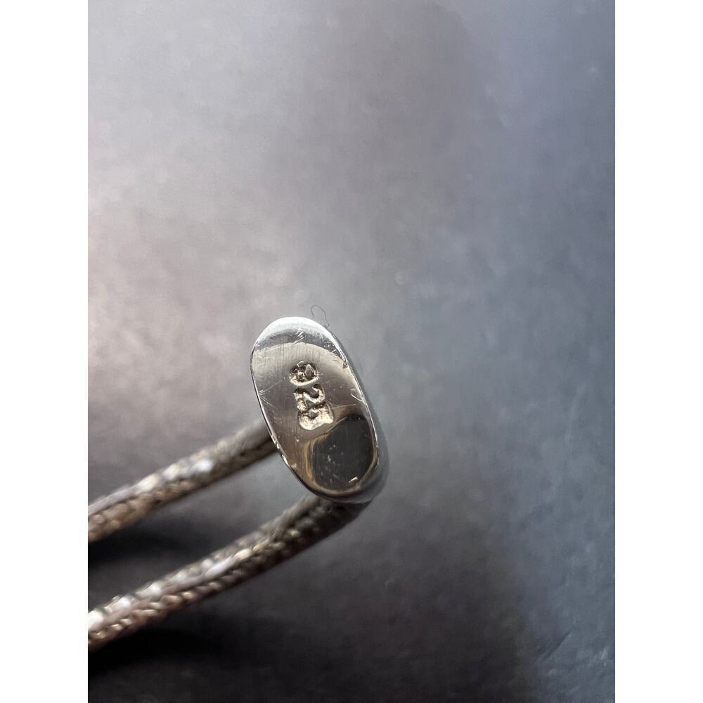 Sterling silver adjustable station cuff bracelet - Picture 8 of 11